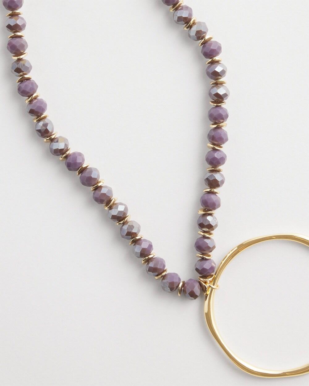 Violet Circle Pendant Necklace Product Image