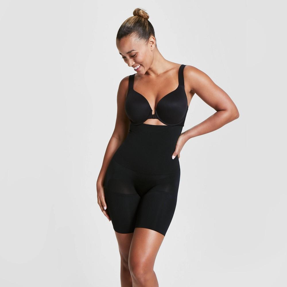 ASSETS by SPANX Womens Remarkable Results High-Waist Mid-Thigh Shaper - Black 3X Product Image