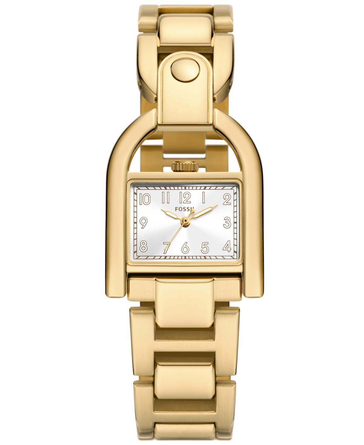 Fossil Womens Harwell Three-Hand Date Gold Tone Stainless Steel Bracelet Watch Product Image