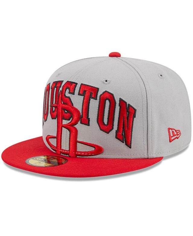 Mens New Era Gray Houston Rockets Tip-Off Two-Tone 59FIFTY Fitted Hat - Gray Product Image