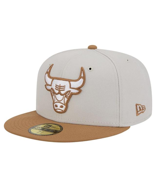 New Era Mens Cream Chicago Bulls Color Pack 59FIFTY Fitted Hat - Cream, Tan Product Image