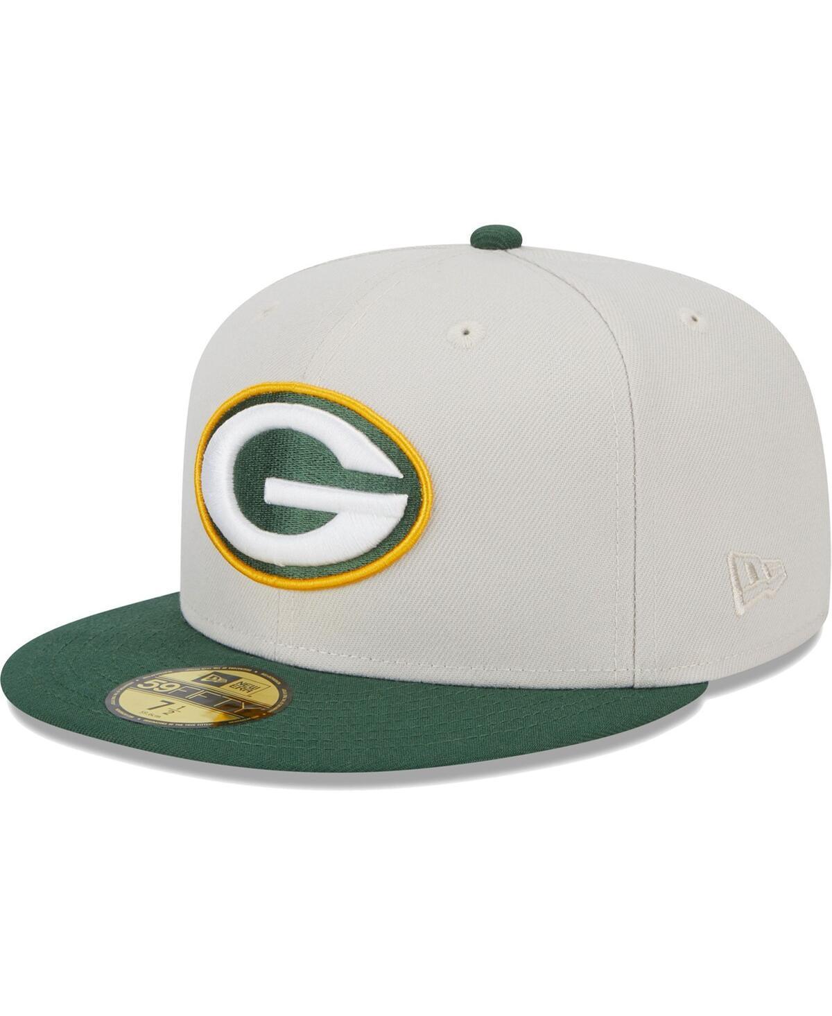 Mens New Era Khaki Green Bay Packers Super Bowl Champions Patch 59FIFTY Fitted Hat - Khaki Product Image