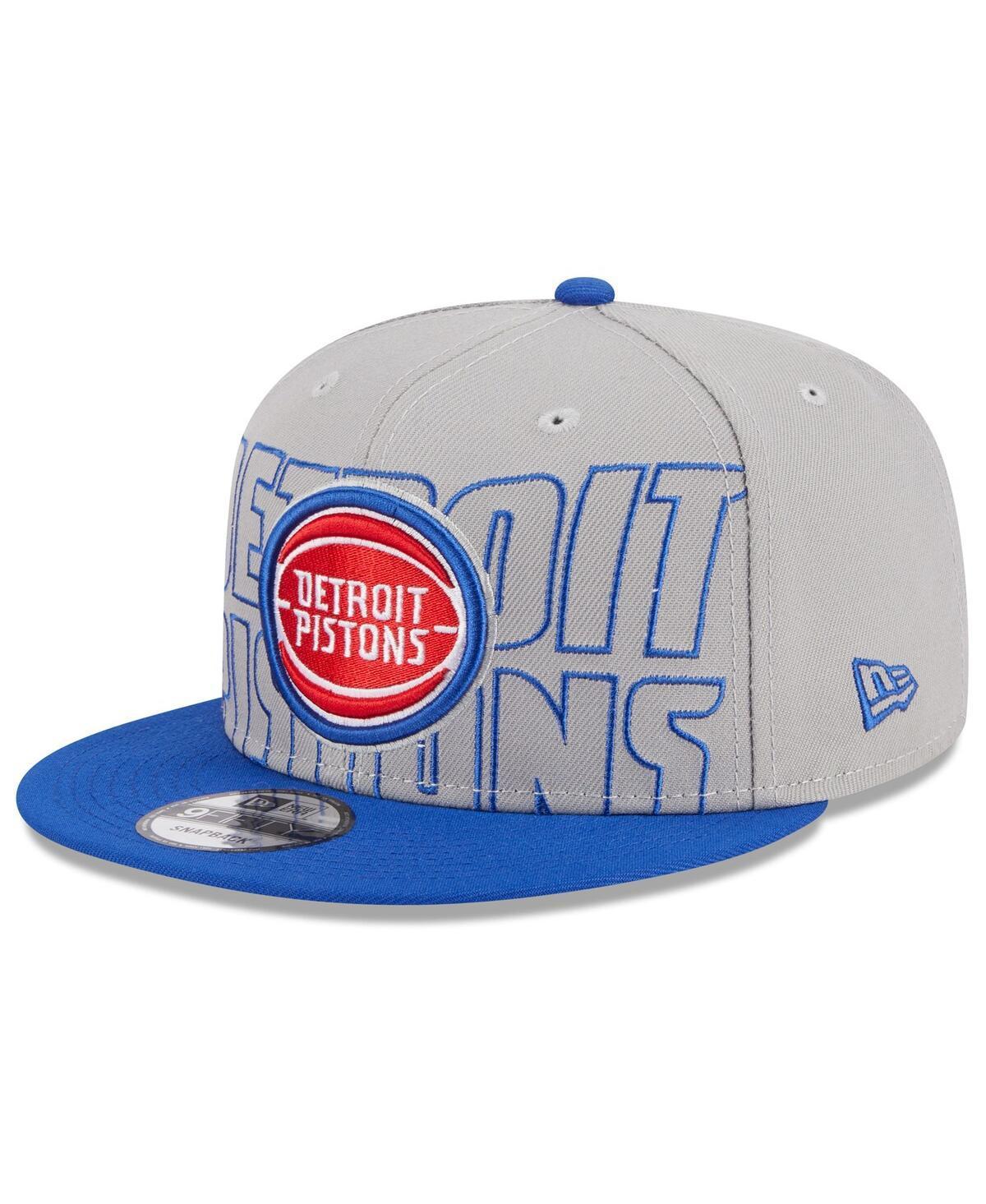 Mens New Era Gray/Blue Detroit Pistons 2023 NBA Draft Two-Tone 9FIFTY Snapback Hat Product Image