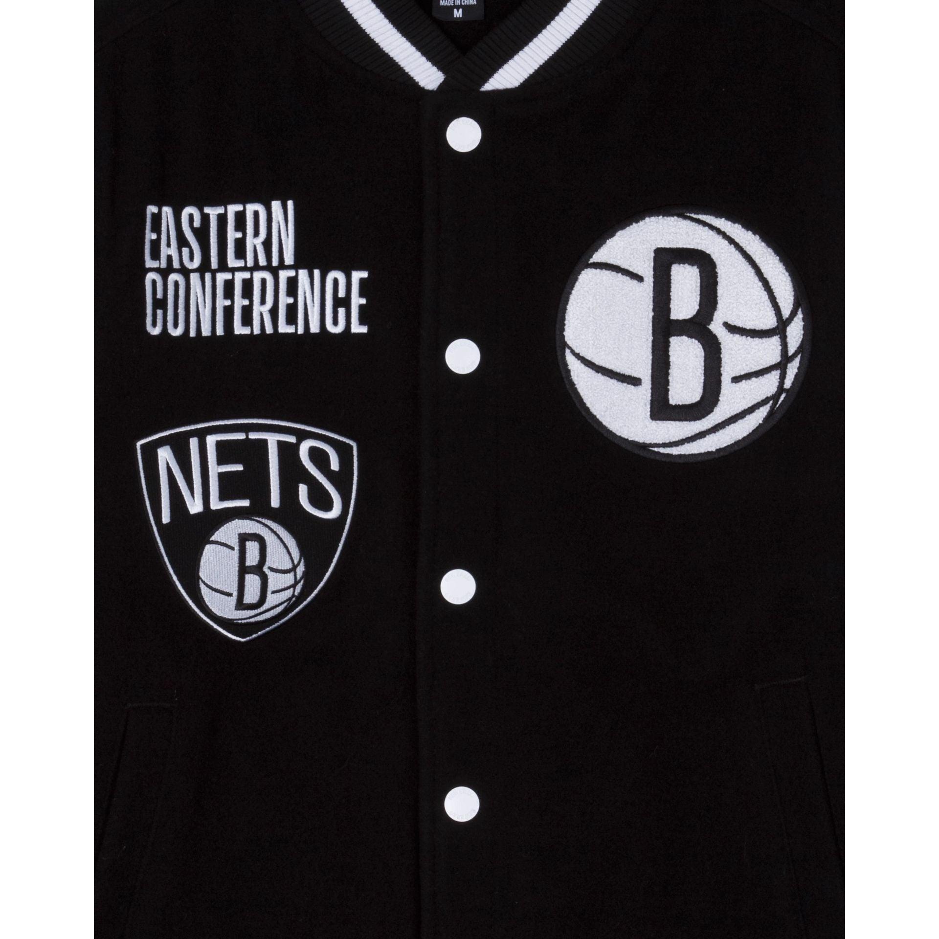 Brooklyn Nets Black Varsity Jacket Male Product Image