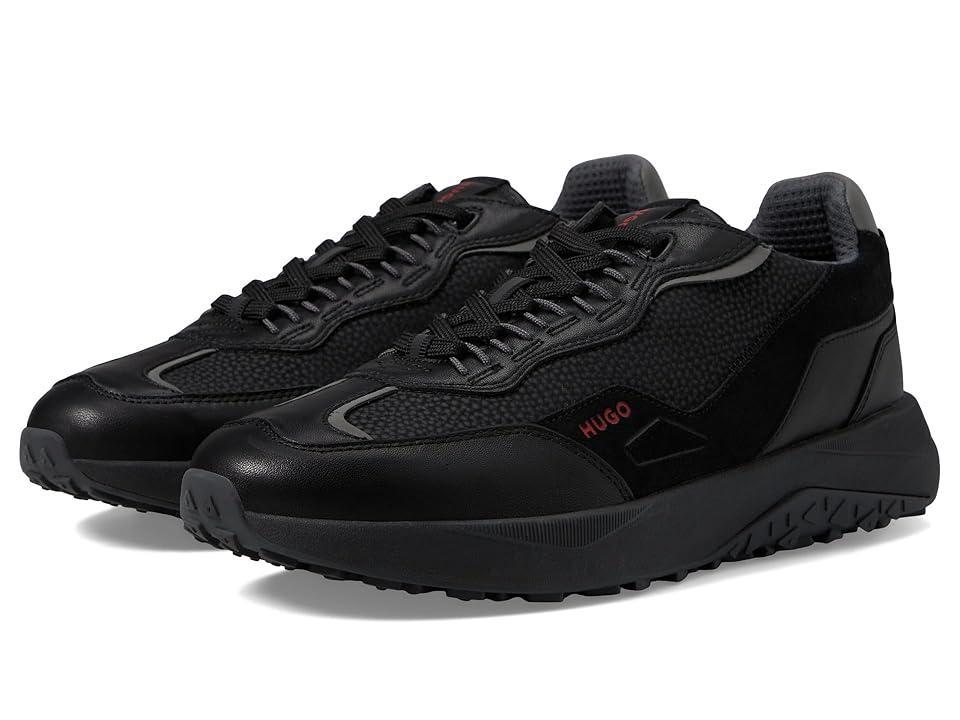 HUGO Kane Mix Material Run Sneaker (Shiny ) Men's Shoes Product Image