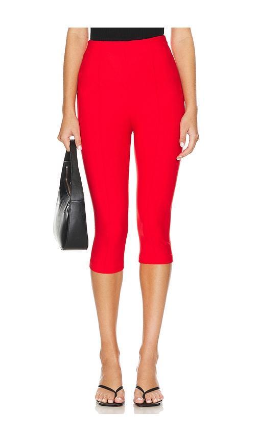 Lovers and Friends Cindy Cropped Capri Pant in Red Product Image