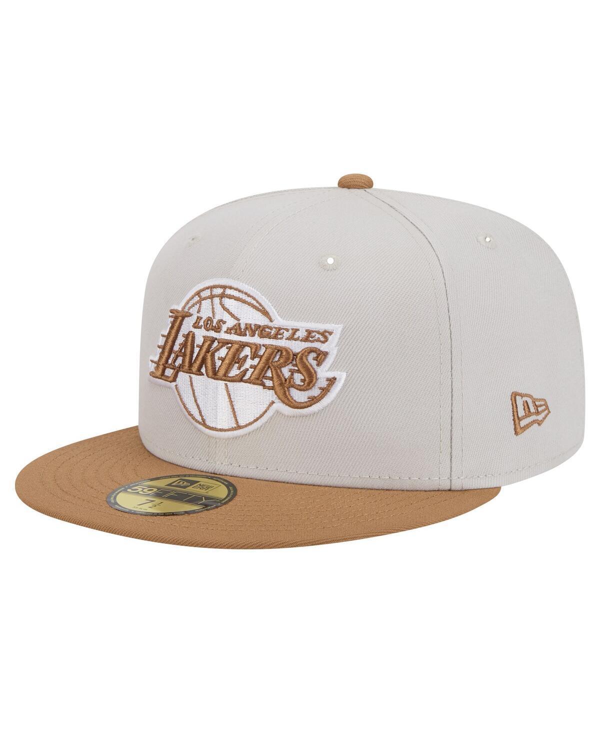 New Era Mens Cream Los Angeles Lakers Color Pack 59FIFTY Fitted Hat - Cream, Tan Product Image