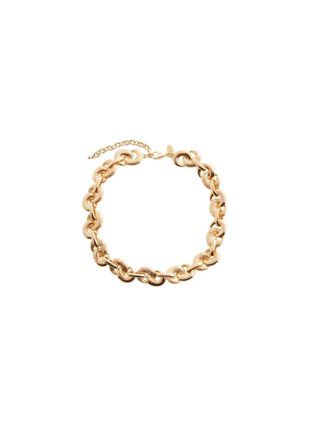 MANGO - Interwoven hoops necklace gold - One size - Women Product Image