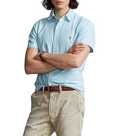 Polo Ralph Lauren Classic Fit Oxford Shirt (Aegean 1) Men's Clothing Product Image