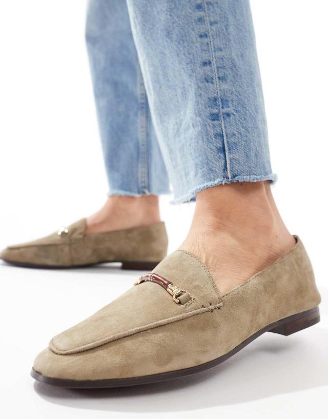 ALDO Francine loafers in olive suede Product Image