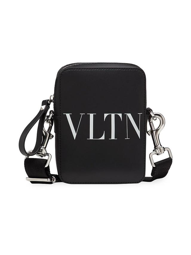 Mens Small VLTN Leather Crossbody Bag Product Image