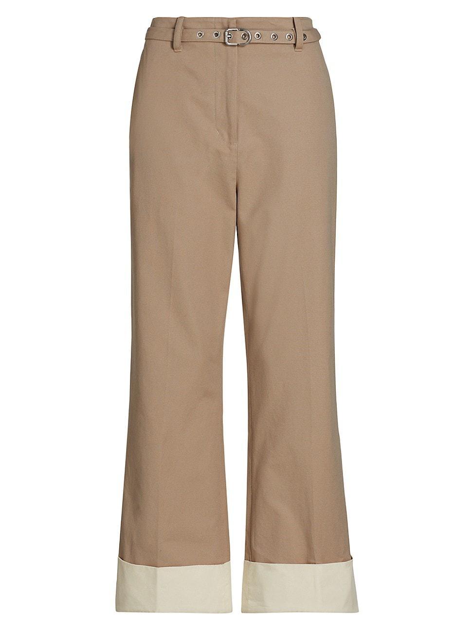 Womens Panama Cotton Kick-Flare Pants Product Image