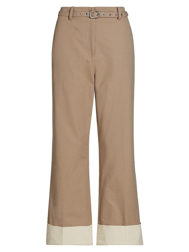 Womens Panama Cotton Kick-Flare Pants Product Image