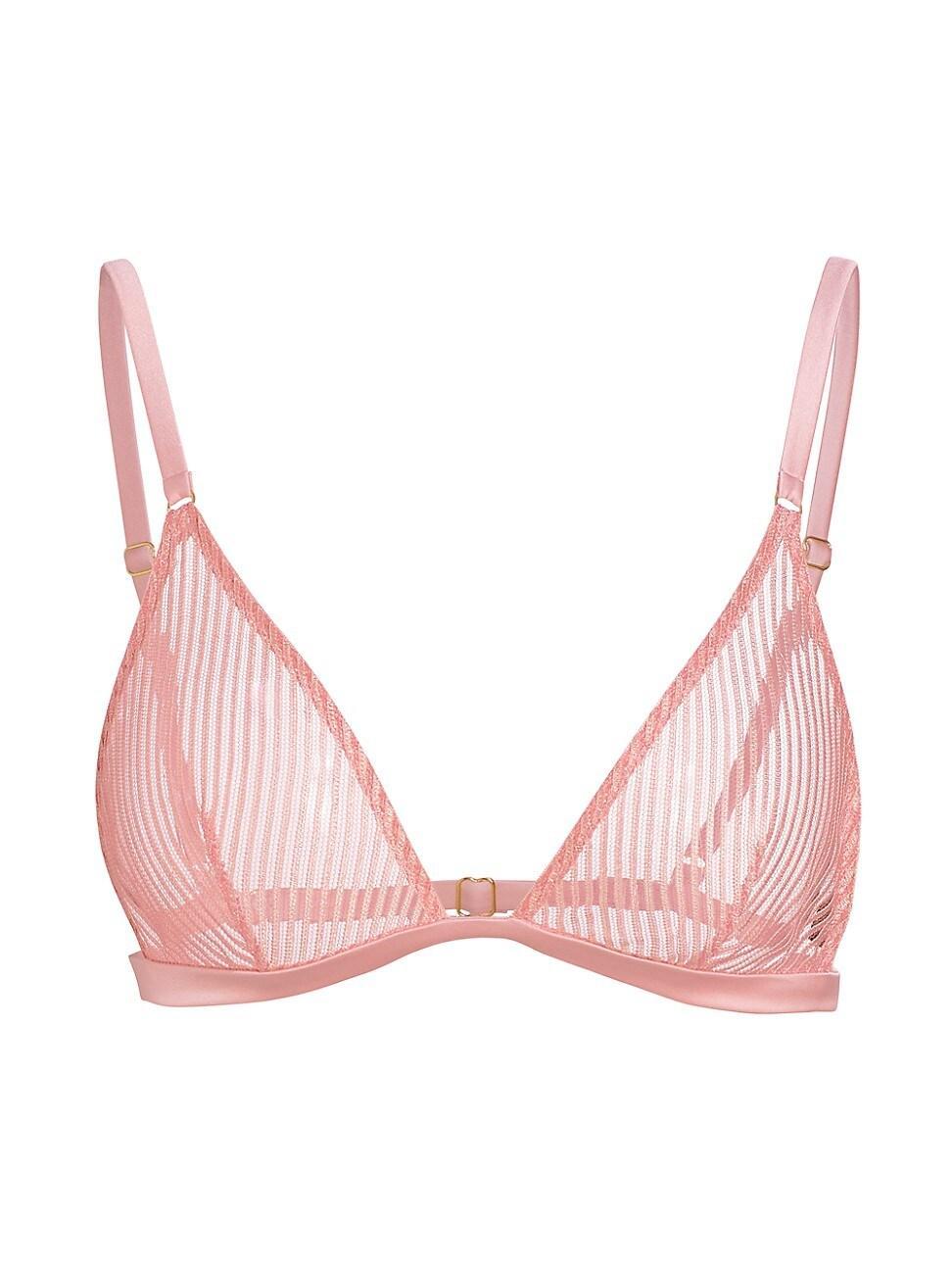 Womens Sheer Stripe Triangle Bra Product Image