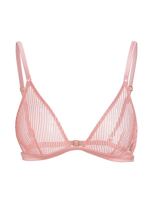 Womens Sheer Stripe Triangle Bra Product Image