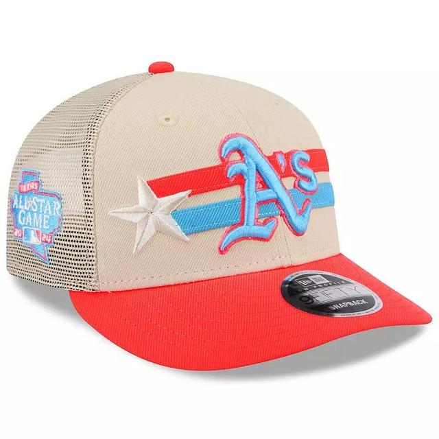 Mens New Era Cream Oakland Athletics 2024 MLB All-Star Game Meshback Low Profile 9FIFTY Snapback Hat Product Image