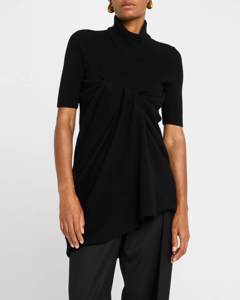 The Cosette Turtleneck Draped Sweater Product Image