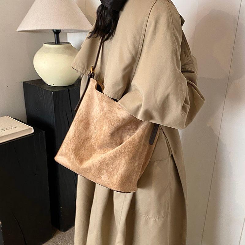 Faux Suede Bucket Bag Product Image