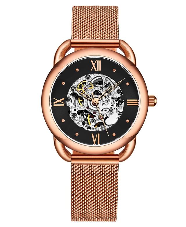 Womens Automatic Rose Gold-Tone Mesh Bracelet Watch 36mm Product Image