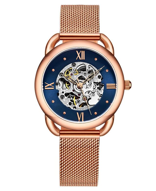 Womens Automatic Rose Gold-Tone Mesh Bracelet Watch 36mm Product Image