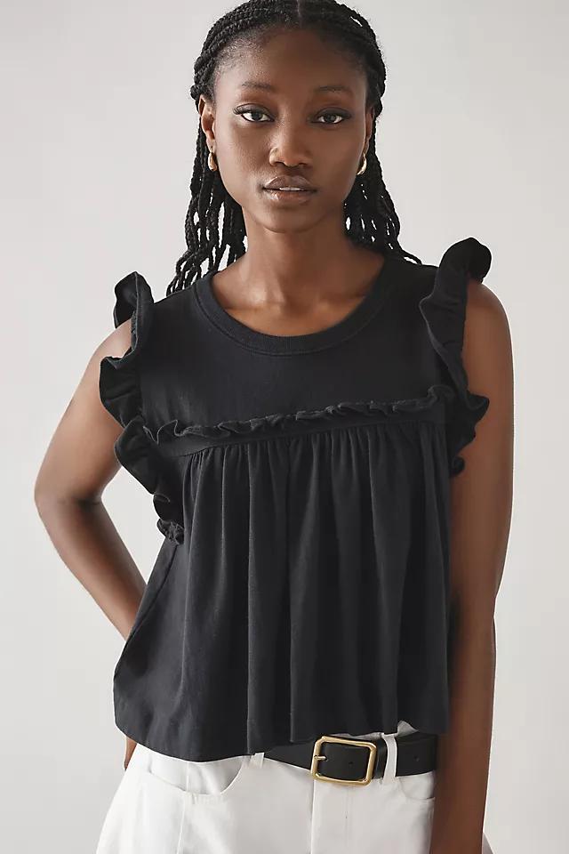 Maeve Sleeveless Ruffle Blouse Product Image