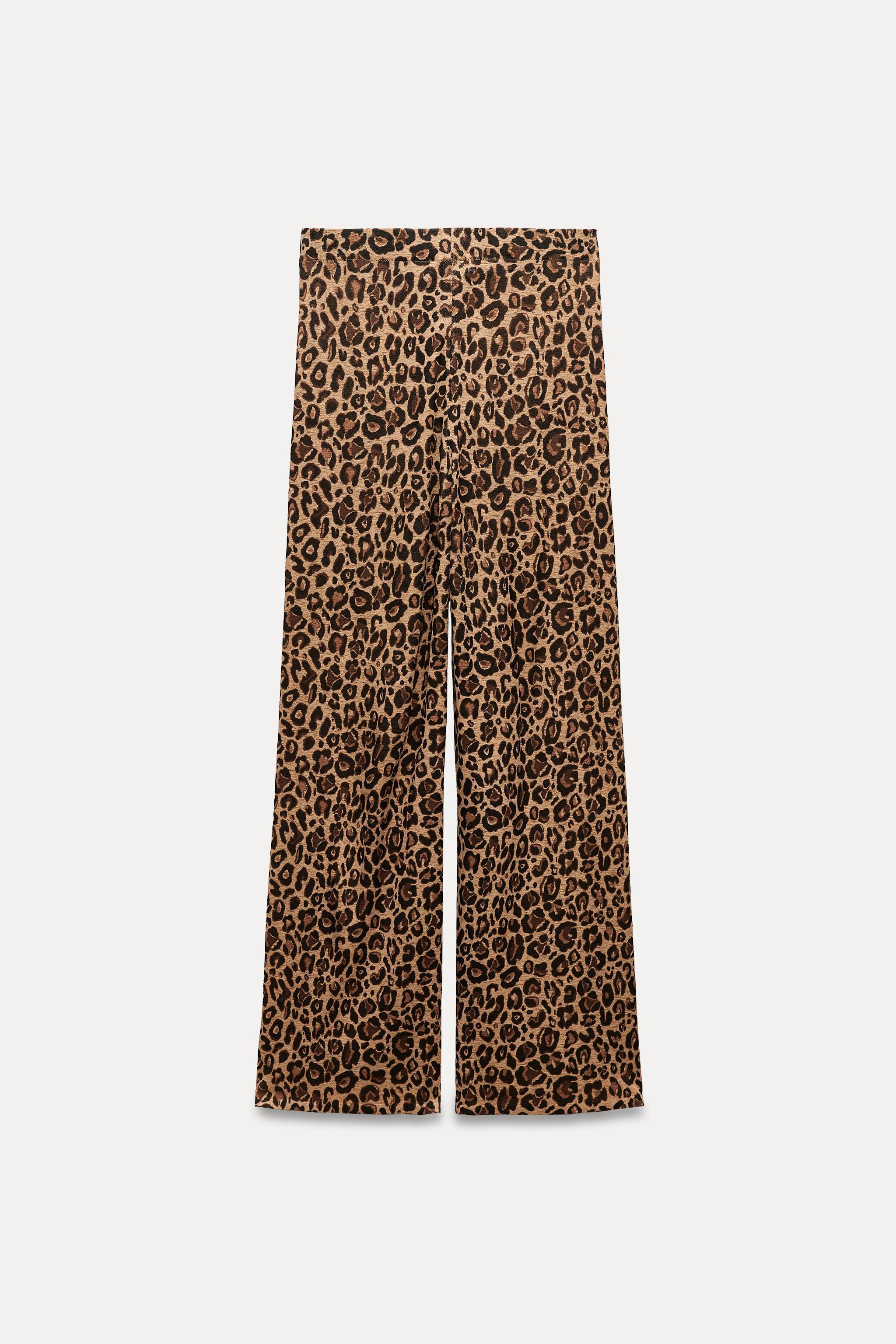 ANIMAL PRINT KNIT PANTS Product Image