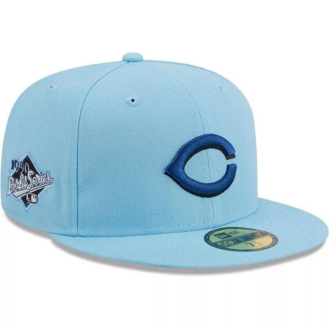 Mens New Era Light Blue Cincinnati Reds 59FIFTY Fitted Hat Product Image