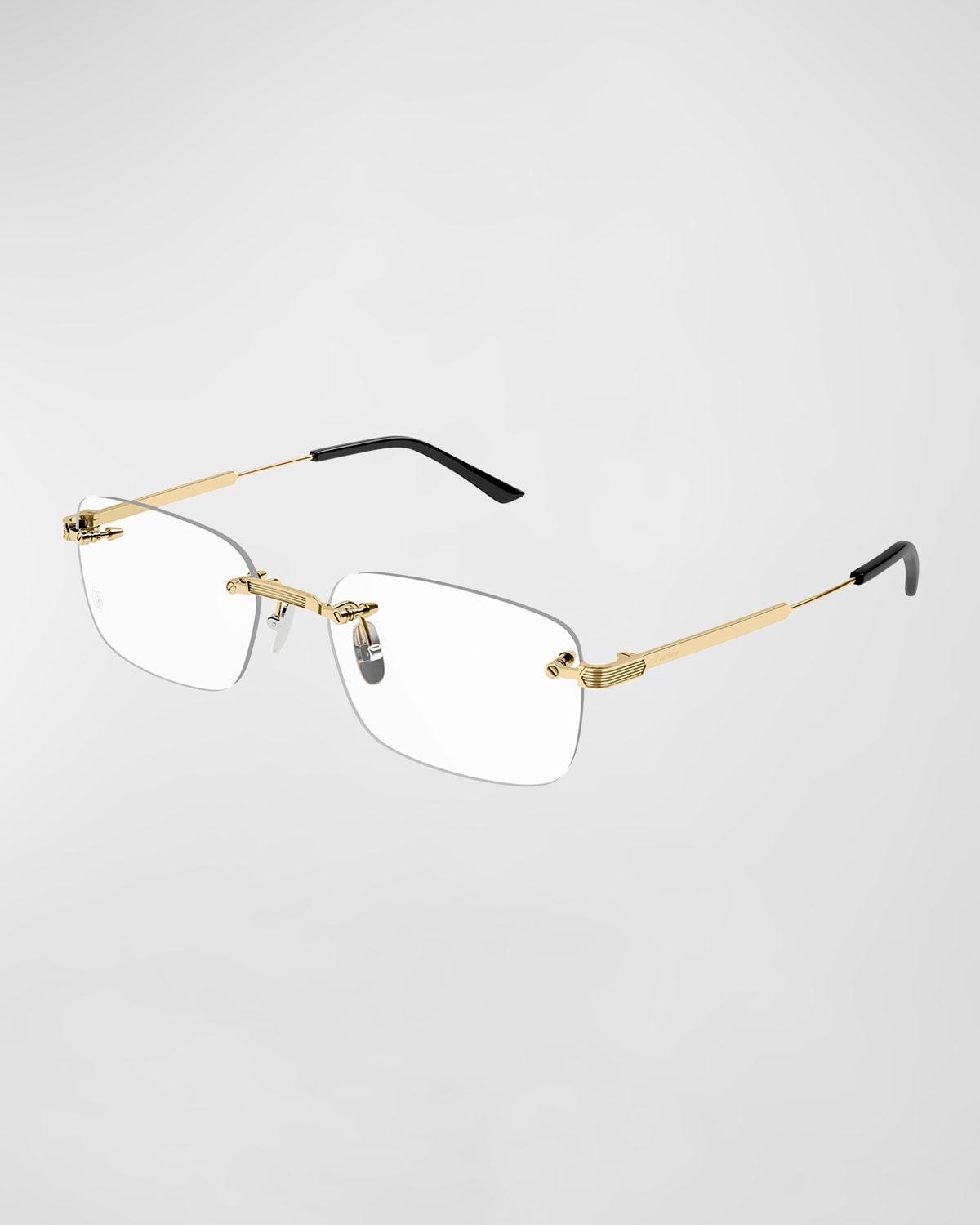 Mens Signature C 55MM 24K-Gold-Plated Titanium Optical Glasses Product Image