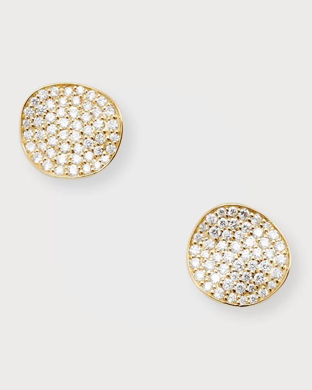 Small Flower Stud Earrings in 18K Gold with Diamonds Product Image