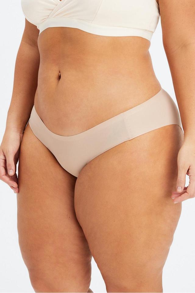 Fabletics The No Show Brief Womens Taupe Size L Product Image