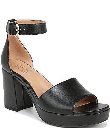 Naturalizer Pearlyn Leather Ankle Strap Platform Sandals Product Image