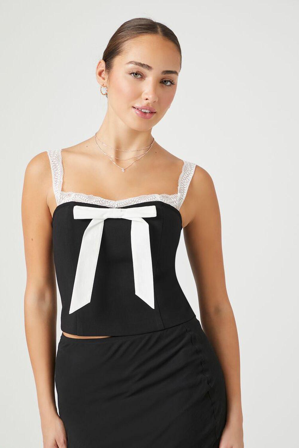 Bow Lace-Trim Cami | Forever 21 Product Image