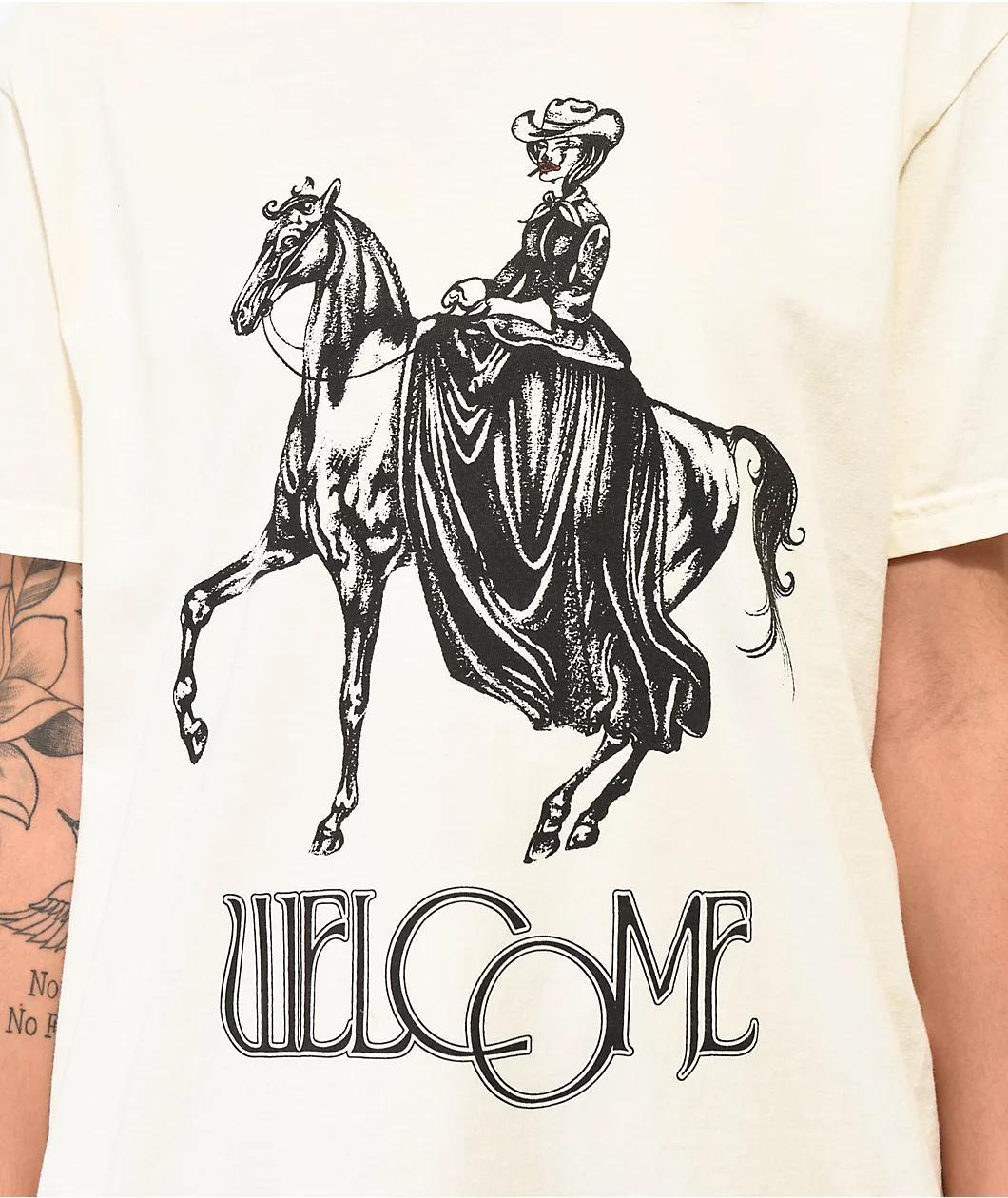 Welcome Cowgirl Bone T-Shirt Product Image