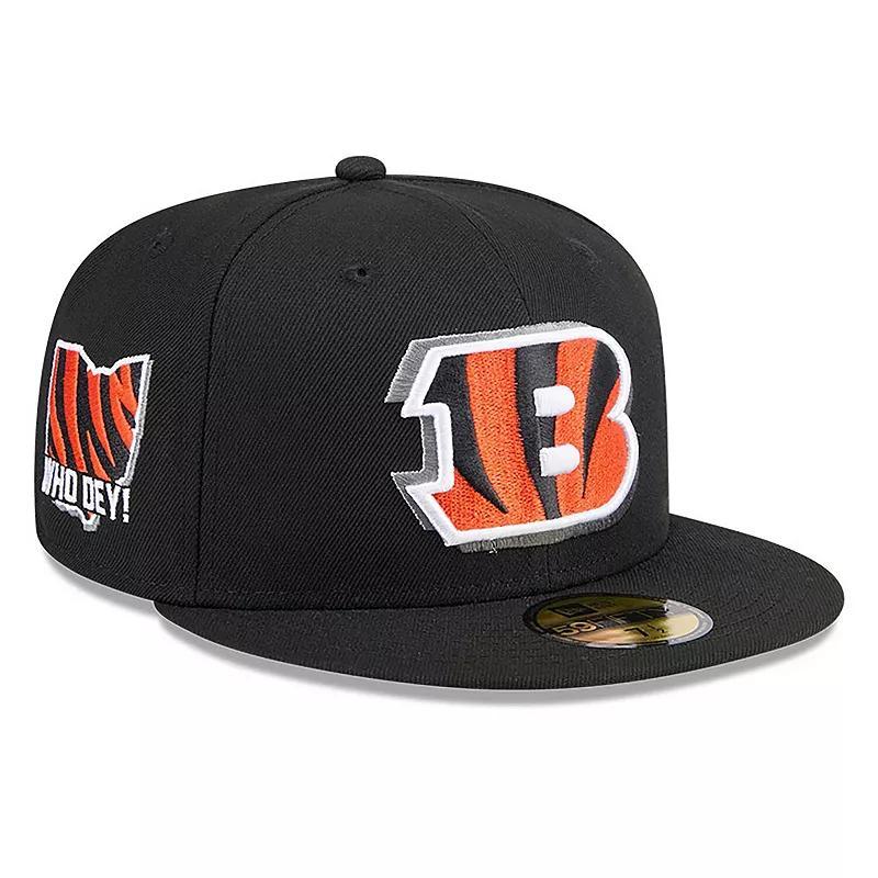 Mens New Era Black Cincinnati Bengals 2024 NFL Draft 59FIFTY Fitted Hat Product Image