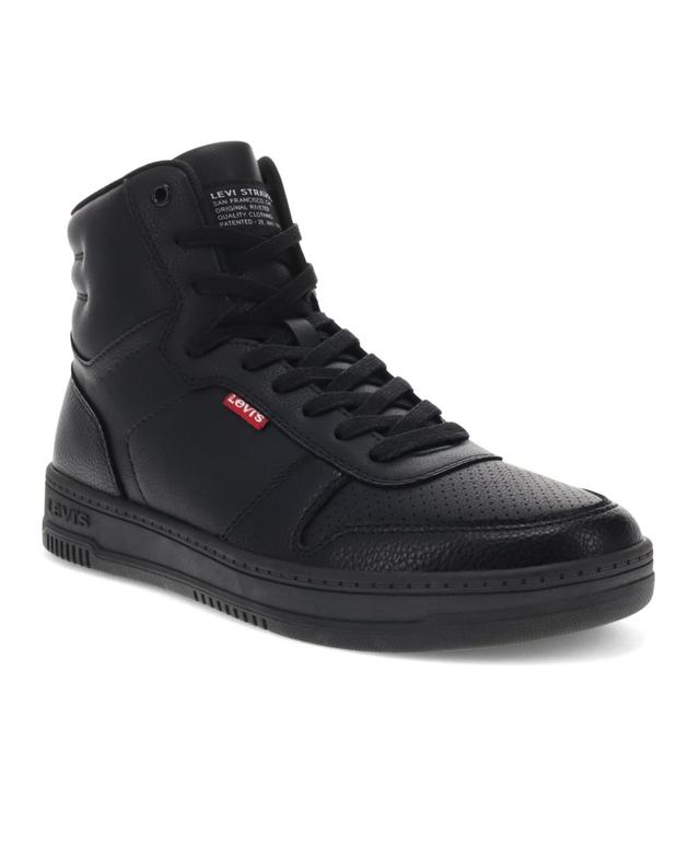 Levis Mens Drive High Top Faux-Leather Lace-Up Sneakers Product Image