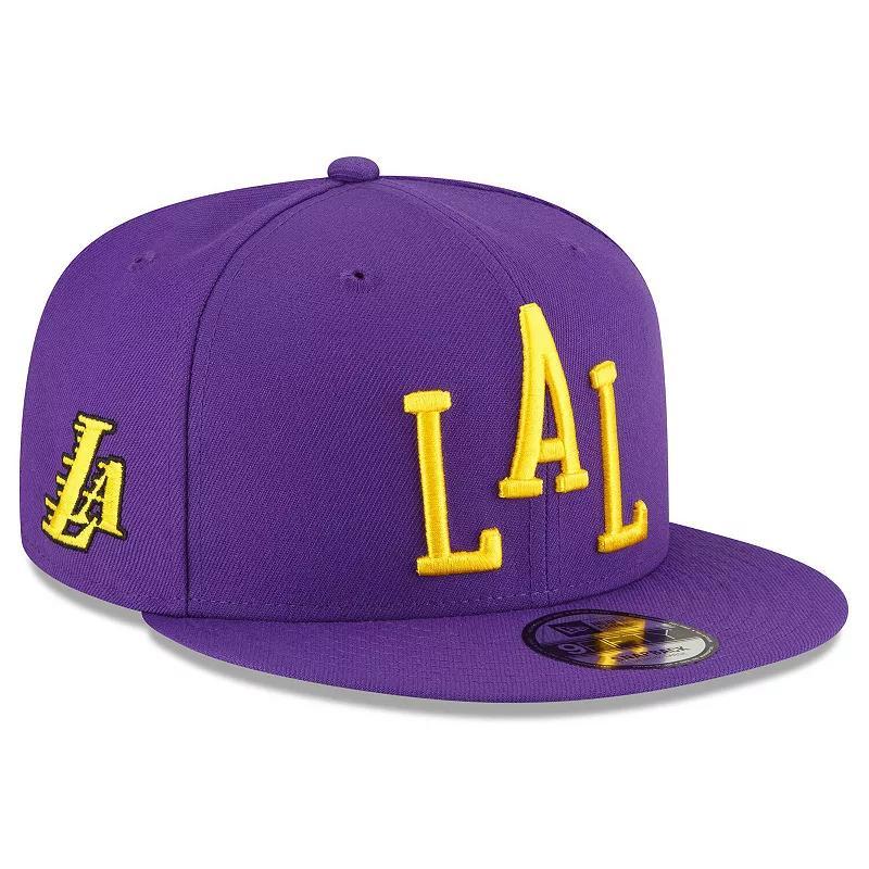 Mens New Era Purple Los Angeles Lakers 2023/24 City Edition Alternate 9FIFTY Snapback Adjustable Hat Product Image