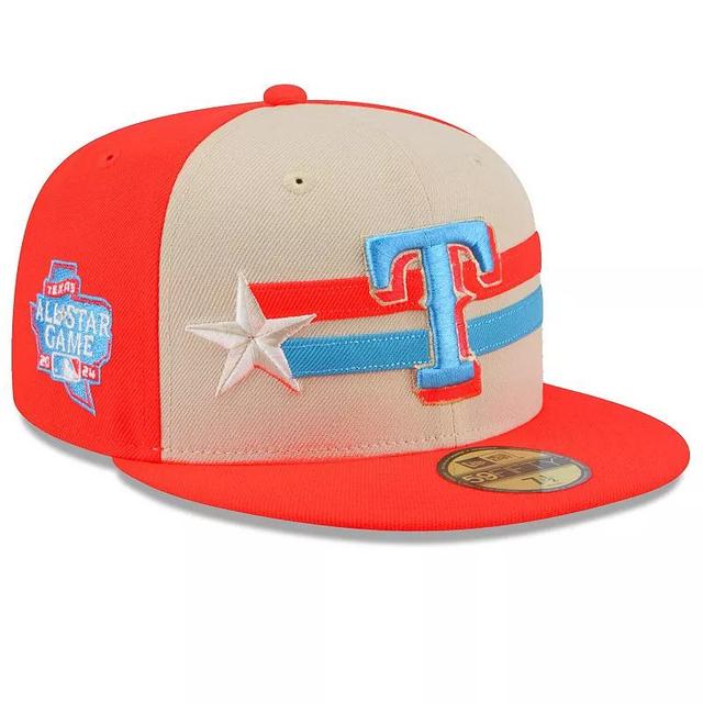 Mens New Era Cream Texas Rangers 2024 MLB All-Star Game 59FIFTY Fitted Hat Product Image