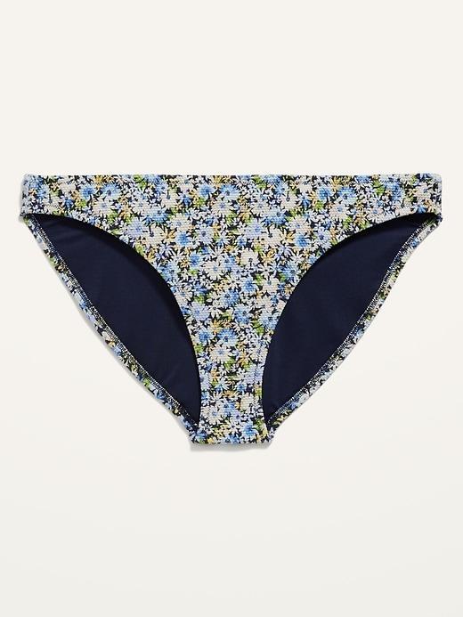 Mid-Rise Piqué Classic Bikini Swim Bottoms Product Image