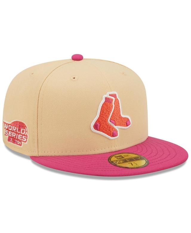 Mens New Era Orange Boston Red Sox 2004 World Series Mango Passion 59FIFTY Fitted Hat - Orange Product Image