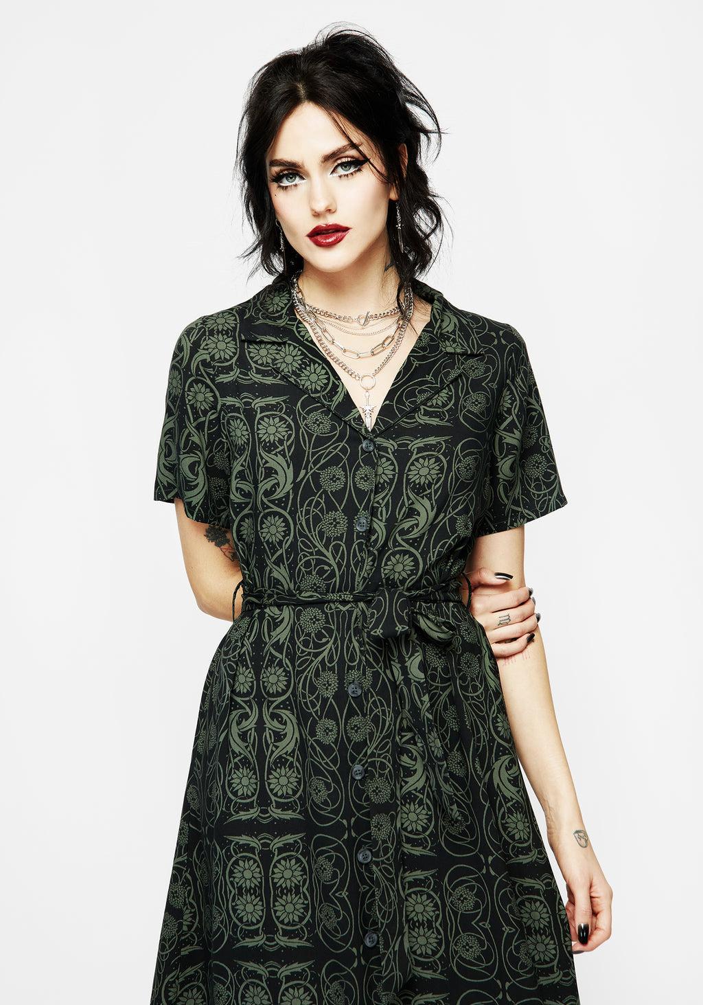 Fianna Button Front Mini Dress Product Image