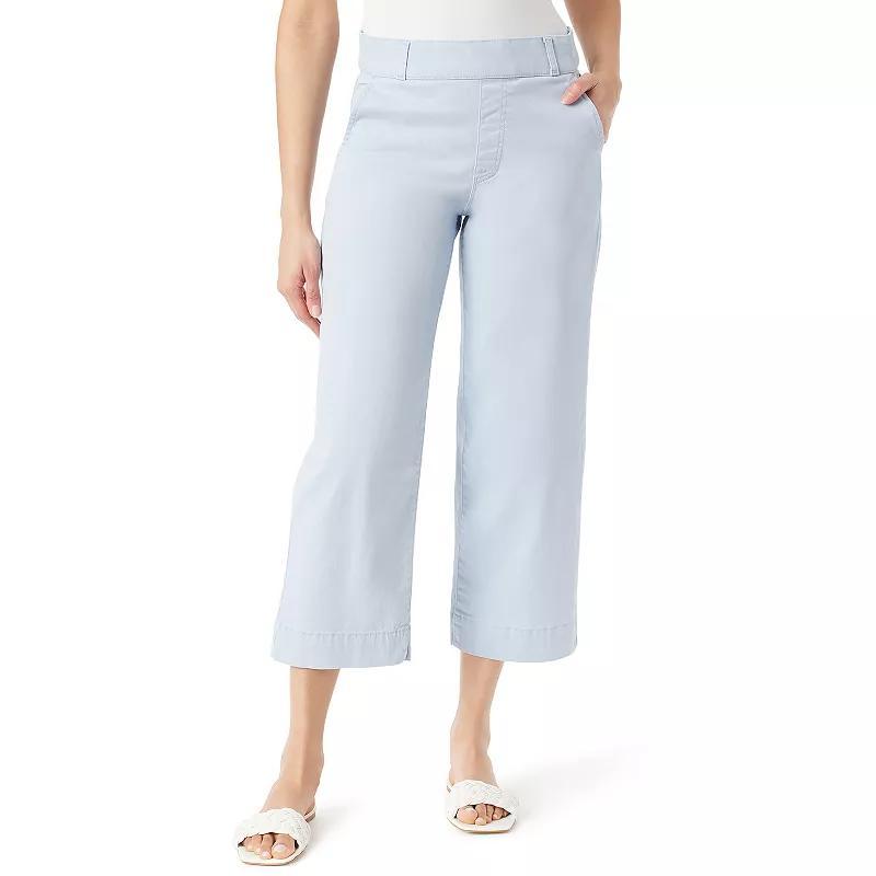 Petite Gloria Vanderbilt Shape Effect Pull-On Wide Leg Crop Pants, Womens Product Image