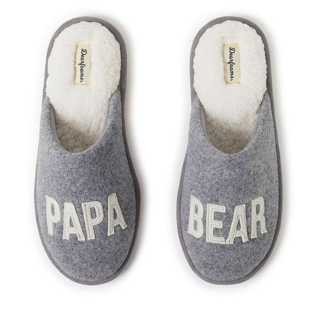 Dearfoams Carson Family Mens Scuff Slippers Light Grey Gray Product Image