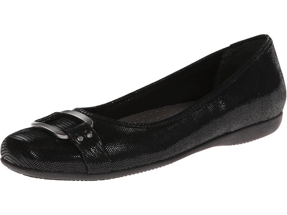 Trotters Sizzle Patent Suede Lizard Printed Leather Ballet Flats Product Image