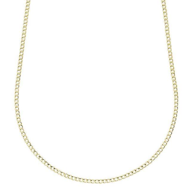 Theia Sky 14k Gold 2 mm Cuban Chain Necklace, Womens Product Image