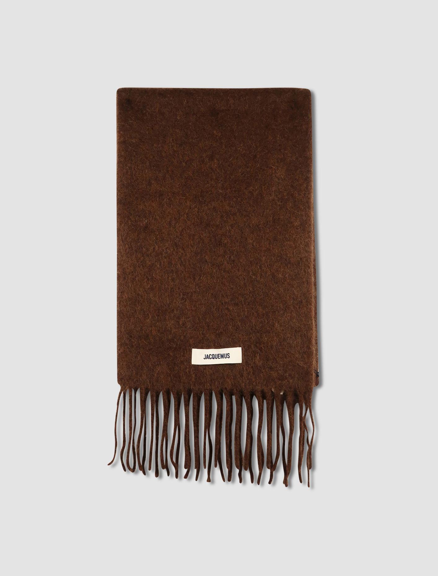 JACQUEMUS ブラウン L'echarpe Carro マフラー In Brown Product Image