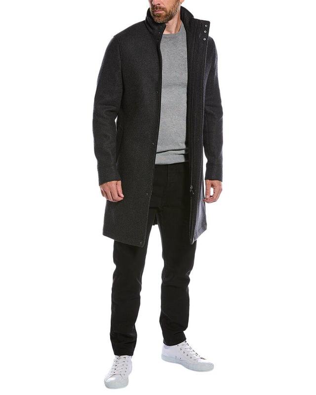 Icomb Wool-blend Coat In Blue Product Image