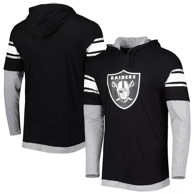 Mens New Era Black Las Vegas Raiders Long Sleeve Hoodie T-shirt Product Image