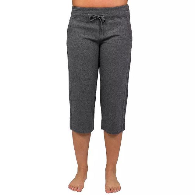 Womens Danskin Drawstring High-Waist Capris Grey Gray Heather Product Image