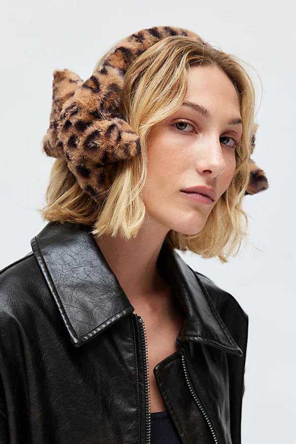 Star Faux Fur Earmuffs Womens at Urban Outfitters Product Image