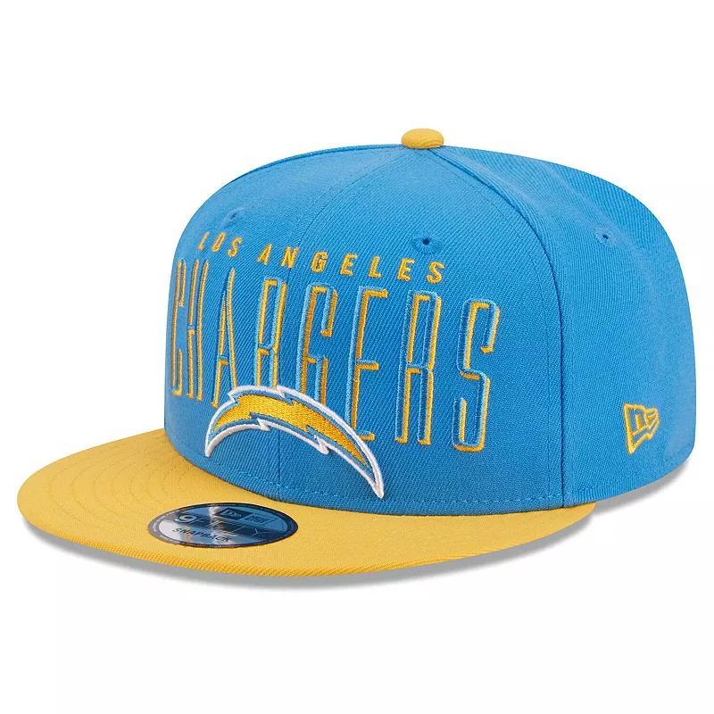 Mens New Era Powder Blue Los Angeles Chargers Headline 9FIFTY Snapback Hat - Powder Blue Product Image